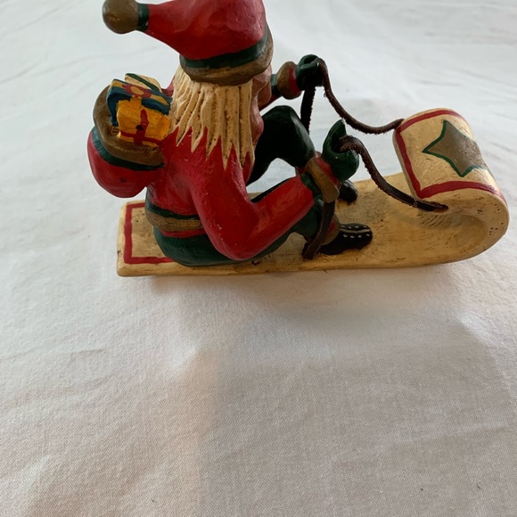 Vintage Roman - Bill Jauquet "Santa Sled" 1993 Ornament #56683 Santa riding sled - Picture 10 of 14